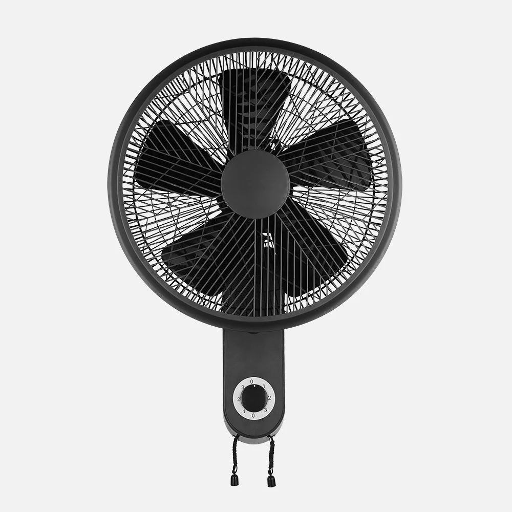 Ventilador de Pared Negro Metal/Pvc/Policarbonato Motor AC