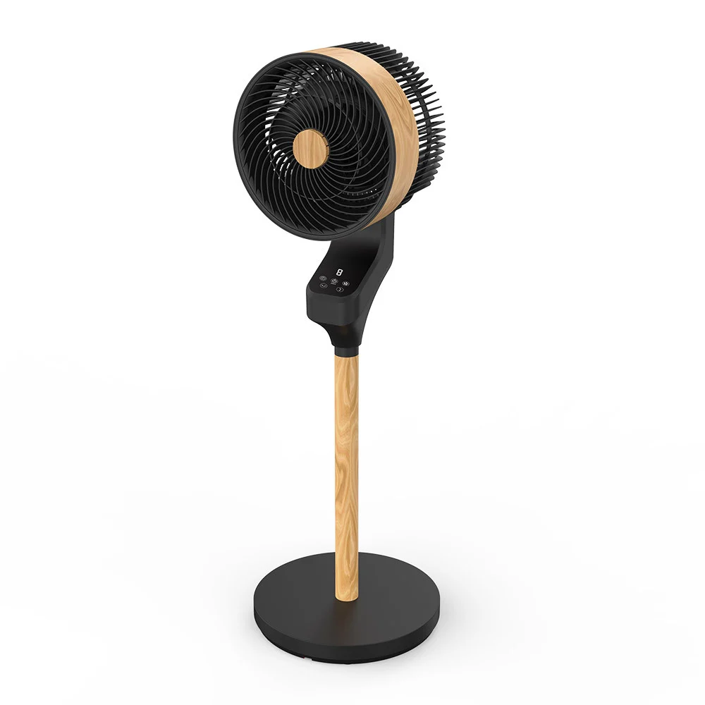 Ventilador de Pie 50W Negro/Haya Metal / ABS / Policarbonato Motor AC Temporizador Mando a Distancia