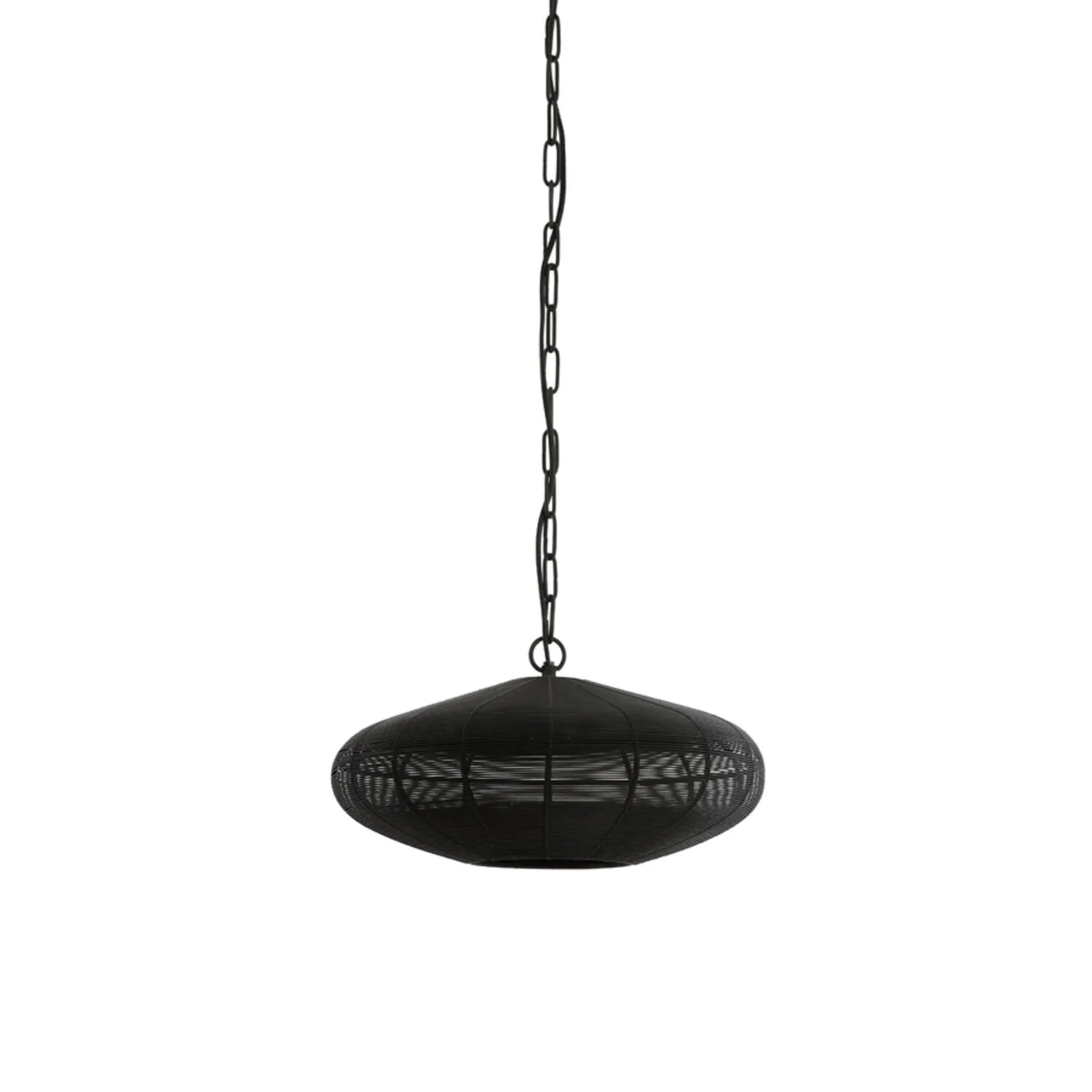 Lámpara negra con cadena metálica Light & Living Bahoto