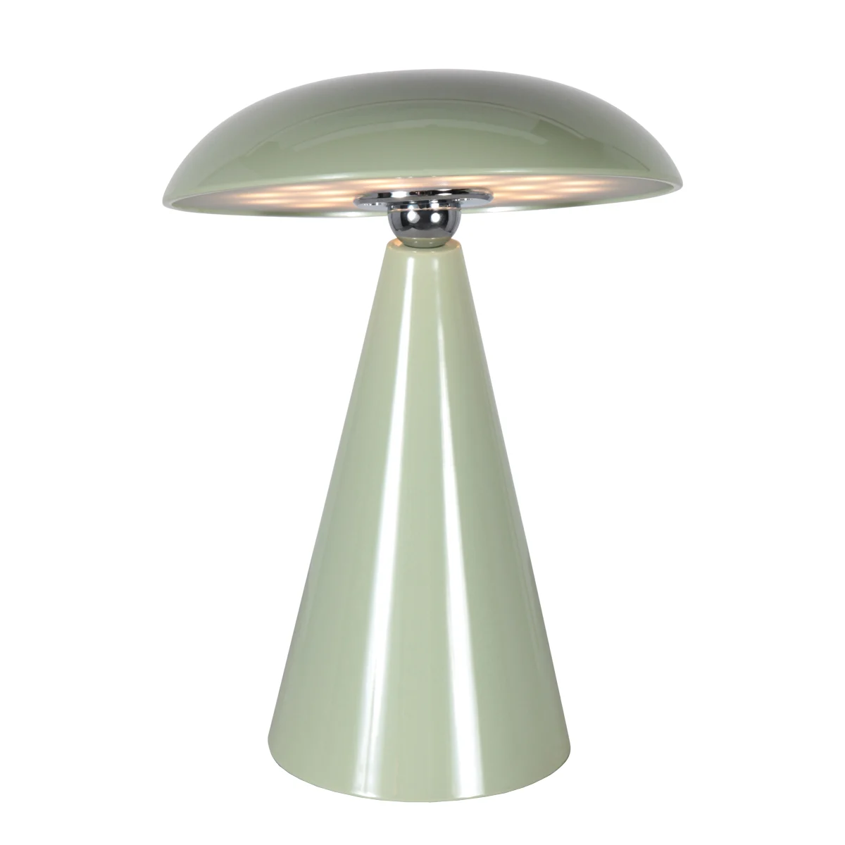 Lámpara de mesa recargable seta verde con regulador táctil Anne Lighting Anne Mush