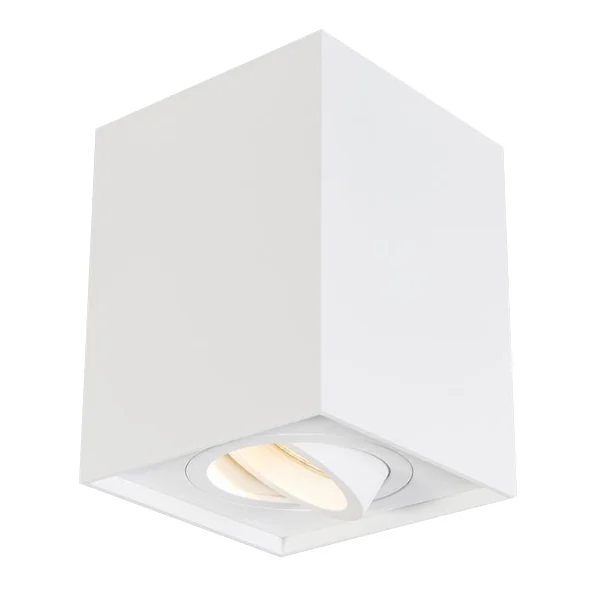 Plafón de Superficie Basculante Cuadrado Blanco para GU10/MR16