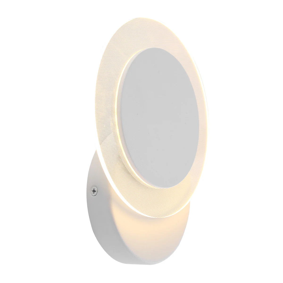 Aplique de pared moderno de metal y plástico blanco Steinhauer Lido
