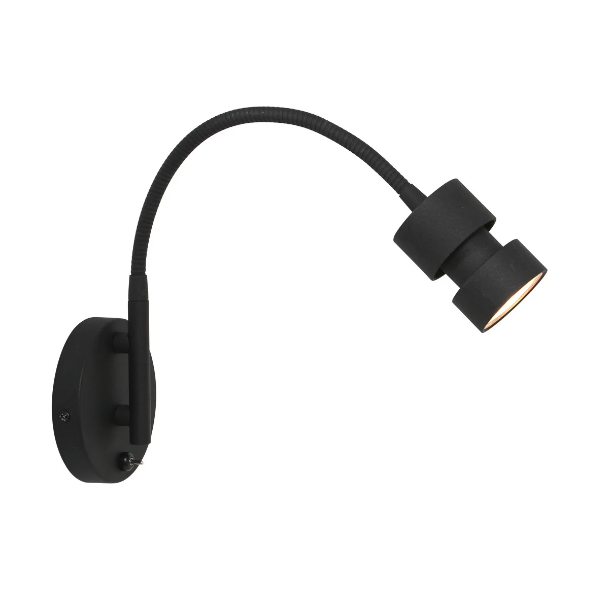 Aplique de pared moderna de metal negro Steinhauer Natasja LED