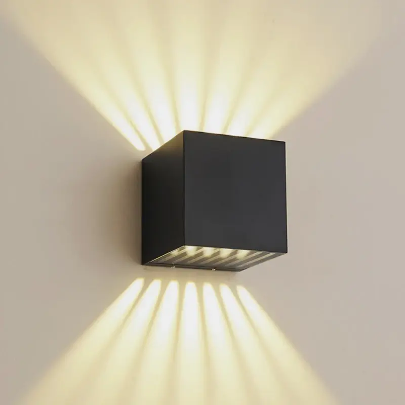 Aplique de Pared LED 10W Aluminio Negro Doble Cara IP54