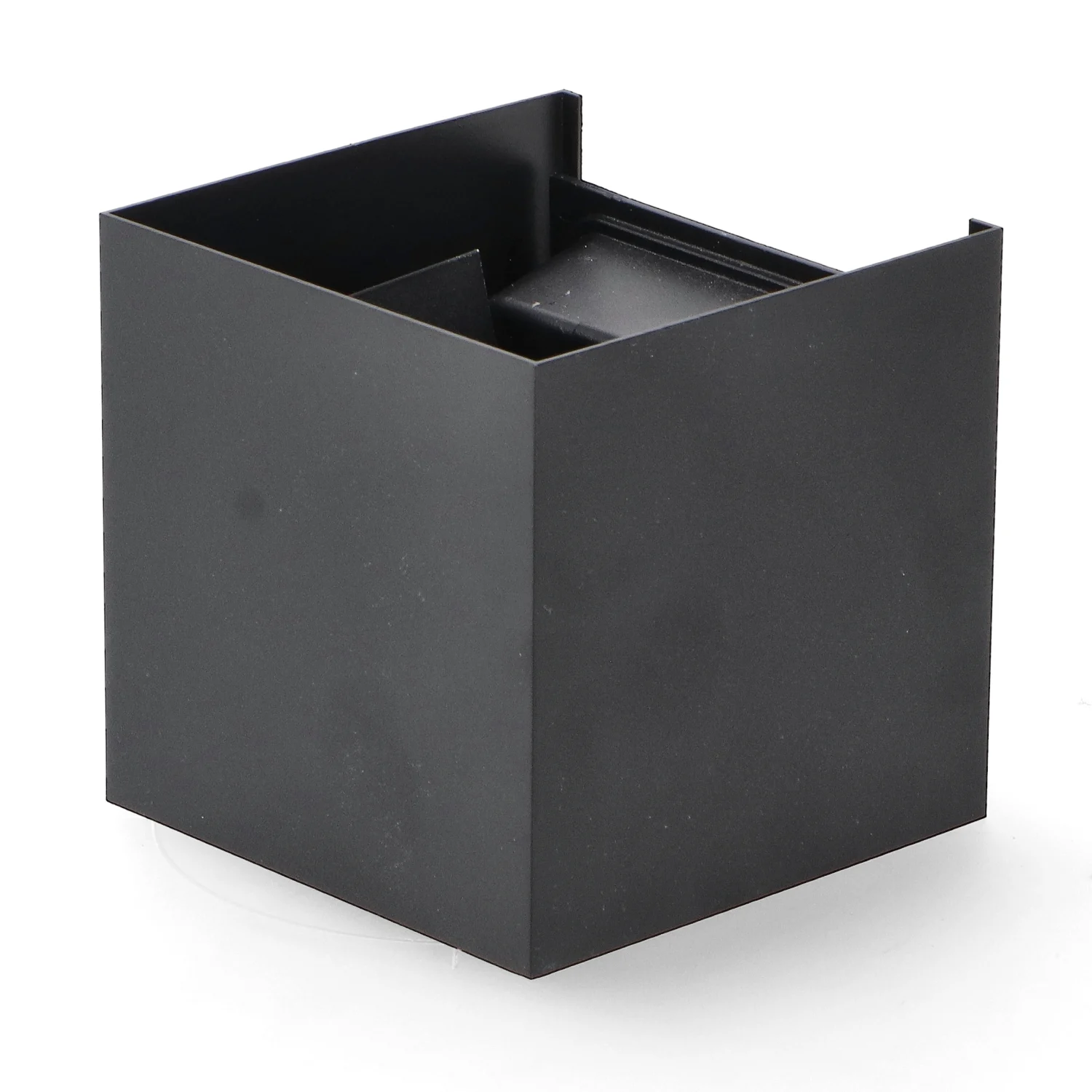 Aplique de Pared LED 6W Aluminio Negro Doble Cara Cube IP54