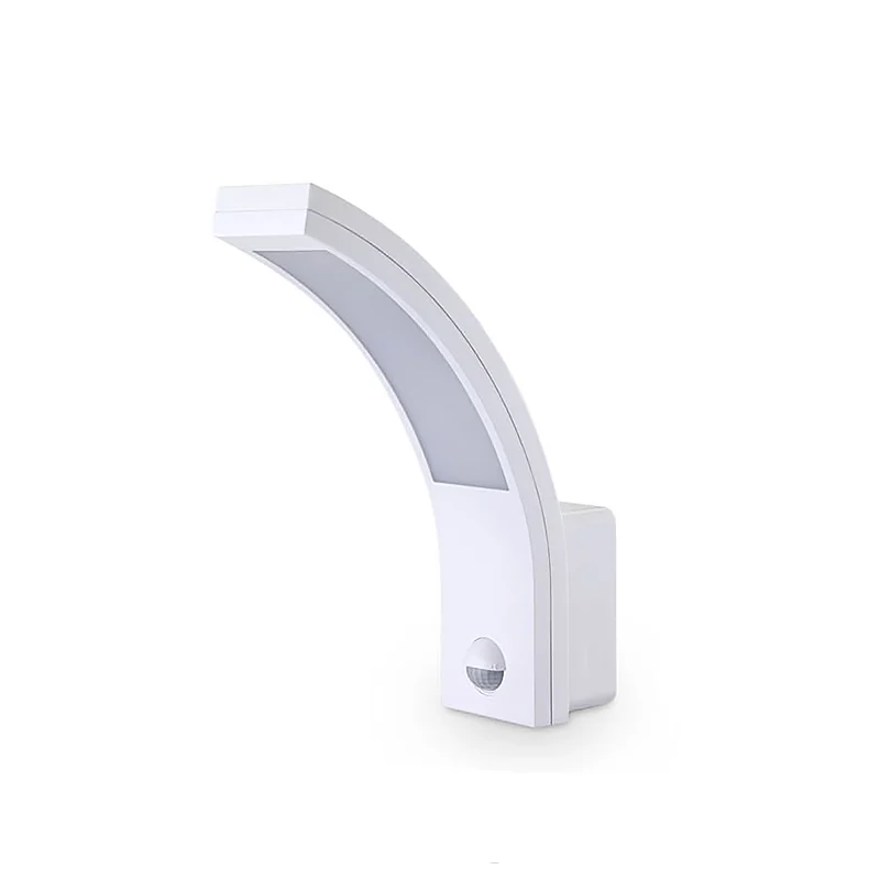 Aplique de Pared LED Curve White 15W Blanco con Sensor de Movimiento IP54