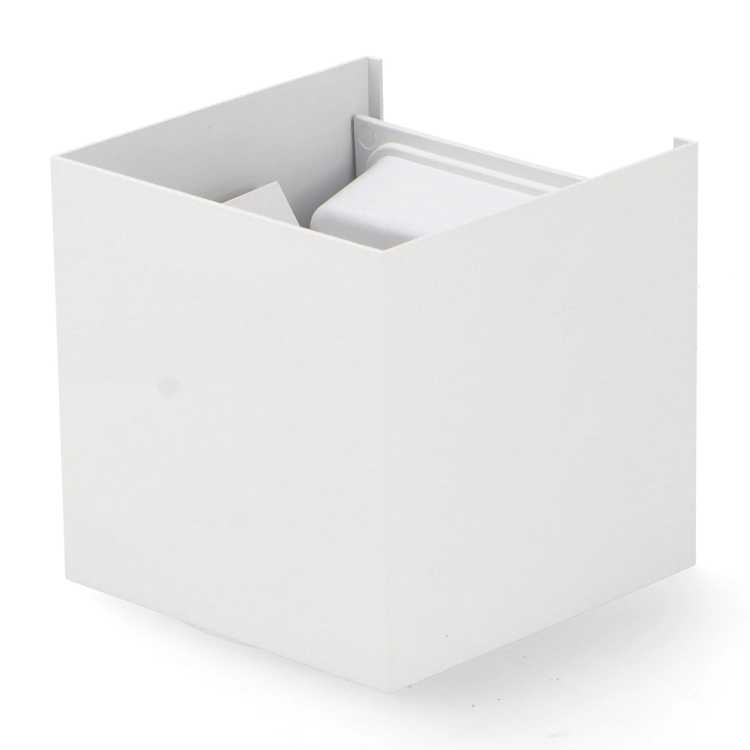 Aplique de Pared LED 6W Aluminio Blanco Doble Cara Cube IP54