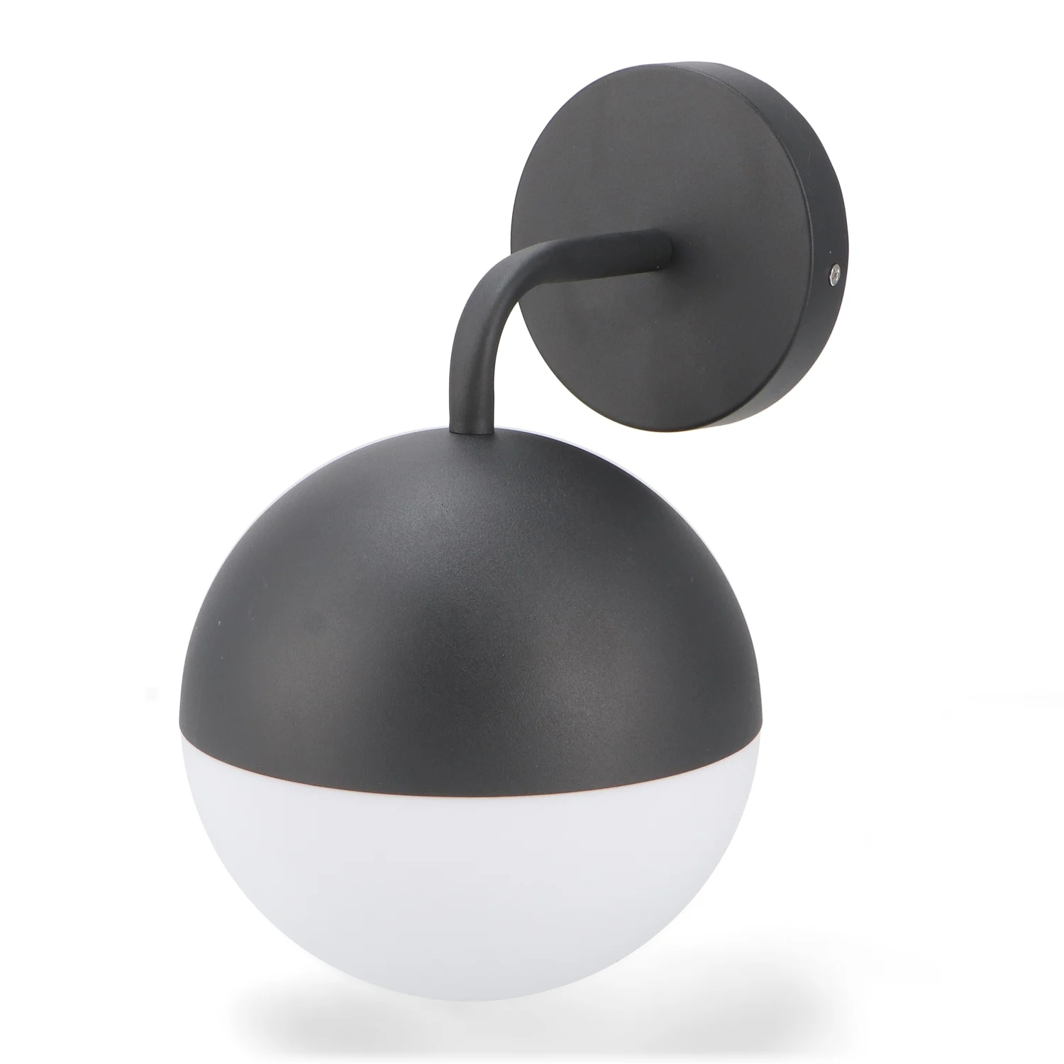 Aplique de Pared Redondo II Negro Black Edition para Exterior Jardín 1XE27 IP44