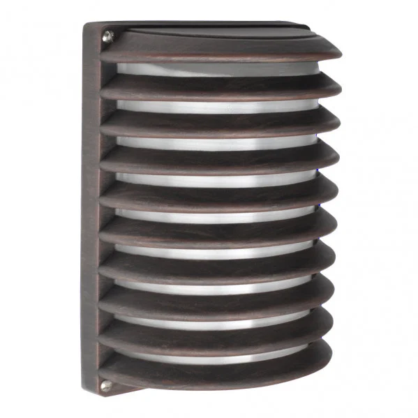 Aplique de Exterior  Marrón Aluminio / Cristal 1xE27  IP44