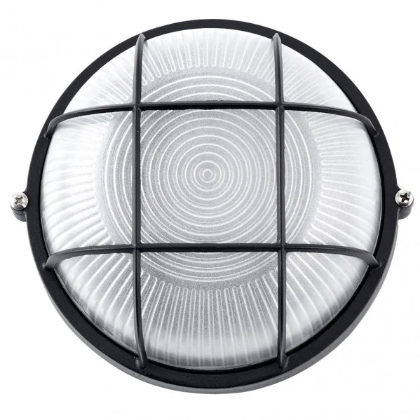 Plafón de Exterior  Negro Aluminio / Cristal 1xE27 IP44