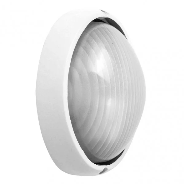 Plafón de Exterior  Blanco Aluminio / Cristal 1xE27  IP44