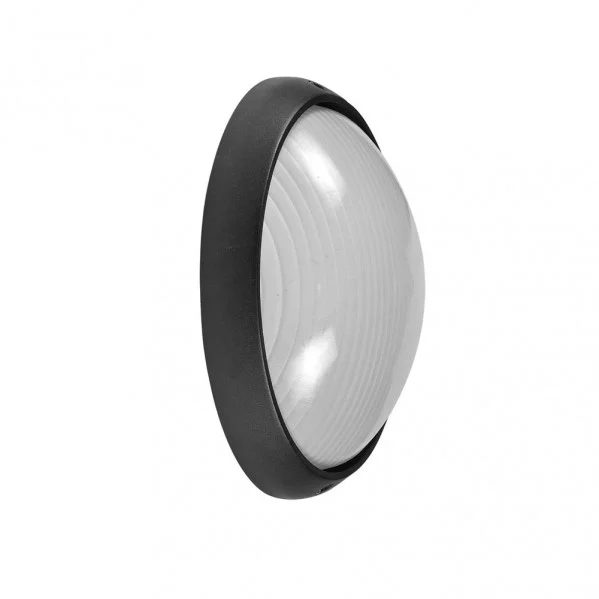 Plafón de Exterior  Negro Aluminio / Cristal 1xE27  IP44