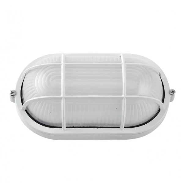 Plafón de Exterior  Blanco Aluminio / Cristal 1xE27 IP44