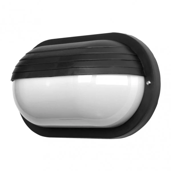 Plafón de Exterior  Negro Policarbonato 1xE27 IP44