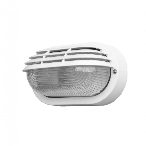 Plafón de Exterior  Blanco Cristal/policarbonato 1xE27 IP44