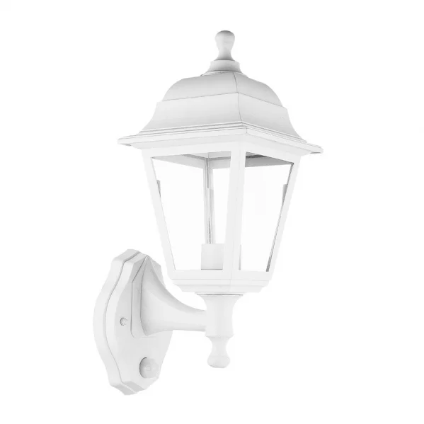 Aplique de Exterior Clásico Blanco Cristal / Policarbonato 1xE27 IP44