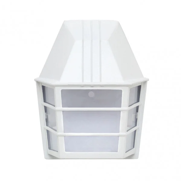 Aplique de Exterior Clásico Blanco Aluminio / Cristal 1xE27 IP23