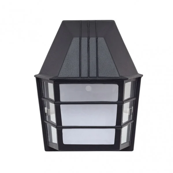 Aplique de Exterior Clásico Negro Aluminio / Cristal 1xE27 IP23