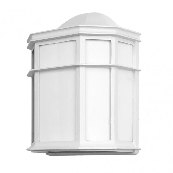 Aplique de Exterior Clásico Blanco Aluminio / Policarbonato 1xE27 IP44