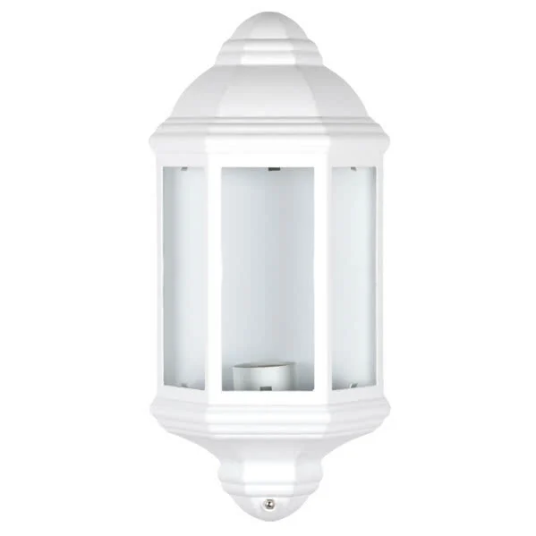 Aplique de Exterior Clásico Blanco Aluminio / Cristal 1xE27 IP44