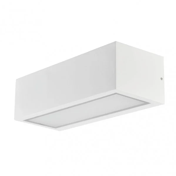 Aplique de Exterior  Blanco Aluminio / Cristal 1xE27  IP54