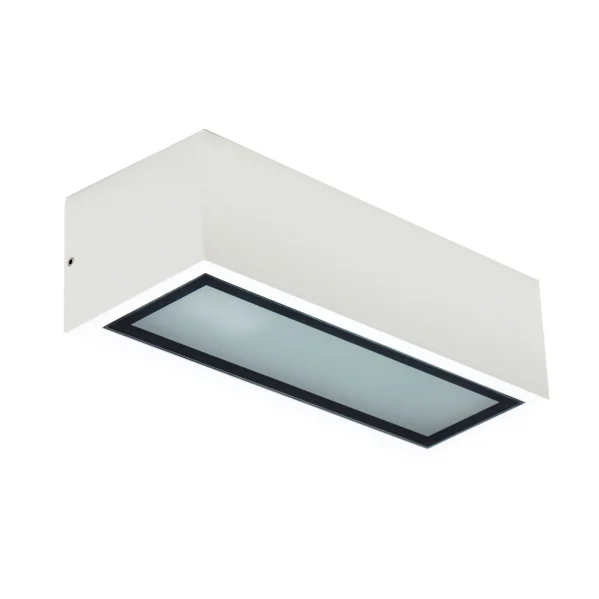 Aplique de Exterior  Blanco Aluminio / Cristal 1xE27 IP54