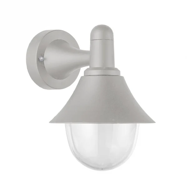 Aplique de Exterior Clásico Gris Policarbonato 1xE27 IP44
