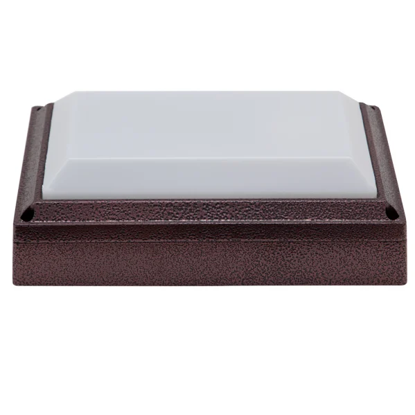 Plafón de Exterior  Óxido Aluminio / Policarbonato 1xE27 IP44