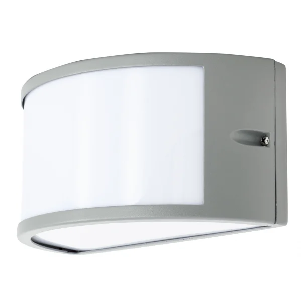 Aplique de Exterior  Gris claro Aluminio / Policarbonato 1xE27  IP44