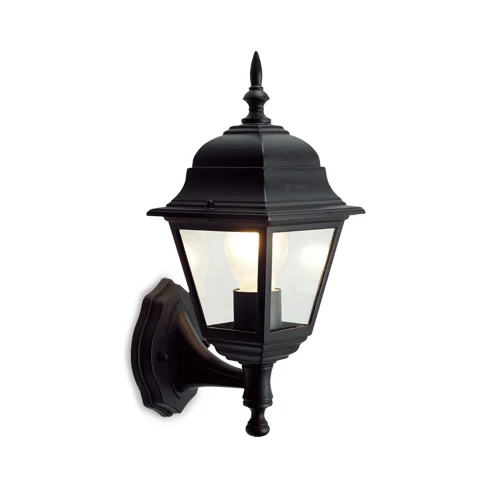Aplique Farol Negro Aluminio con Brazo para Jardín IP44 (1XE27)