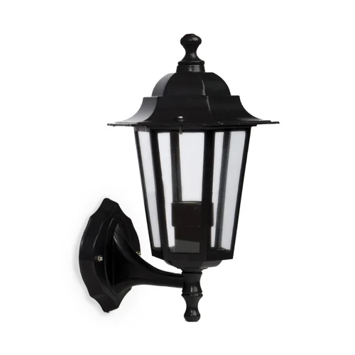 Aplique Farol Negro Aluminio con Brazo para Jardín IP44 42cm (1XE27)