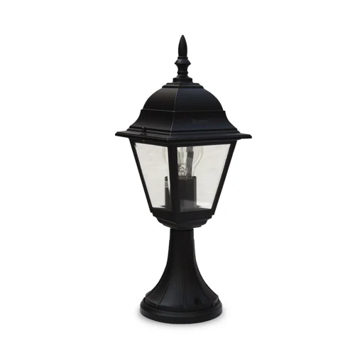 Aplique Farol Negro Aluminio Sobremuro IP44 39cm (1XE27)