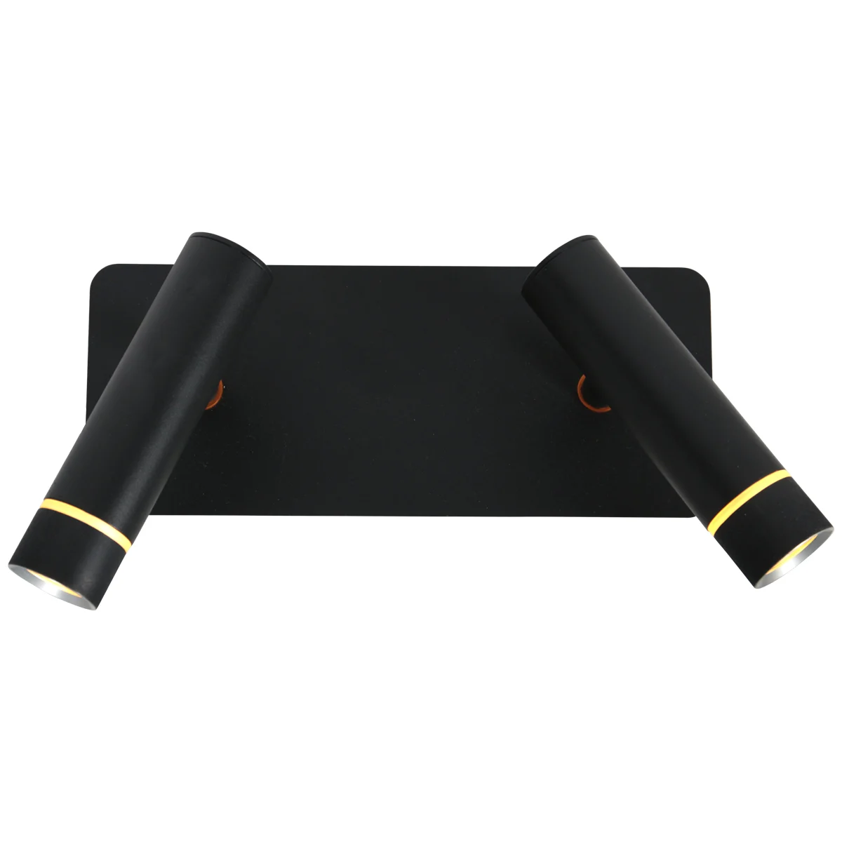 Aplique de pared negro 2 luces con focos ajustables Steinhauer Volari