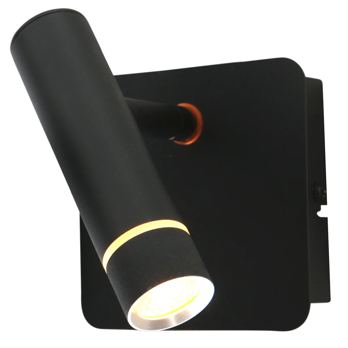 Aplique de pared negro con cabezal de luz orientable Steinhauer Volari