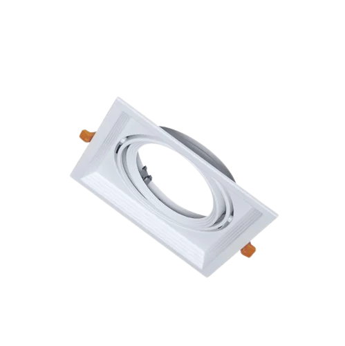 Aro Cuadrado Basculante Blanco para Bombilla LED AR111
