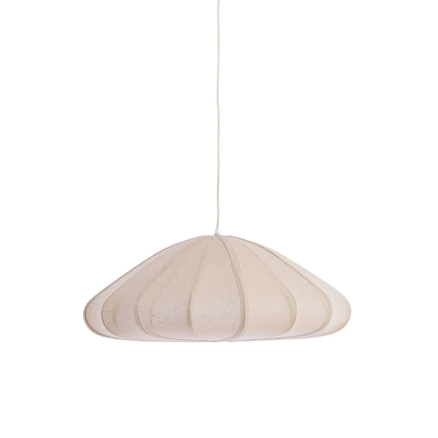 Lámpara colgante plisada de tela beige Light & Living Cesano
