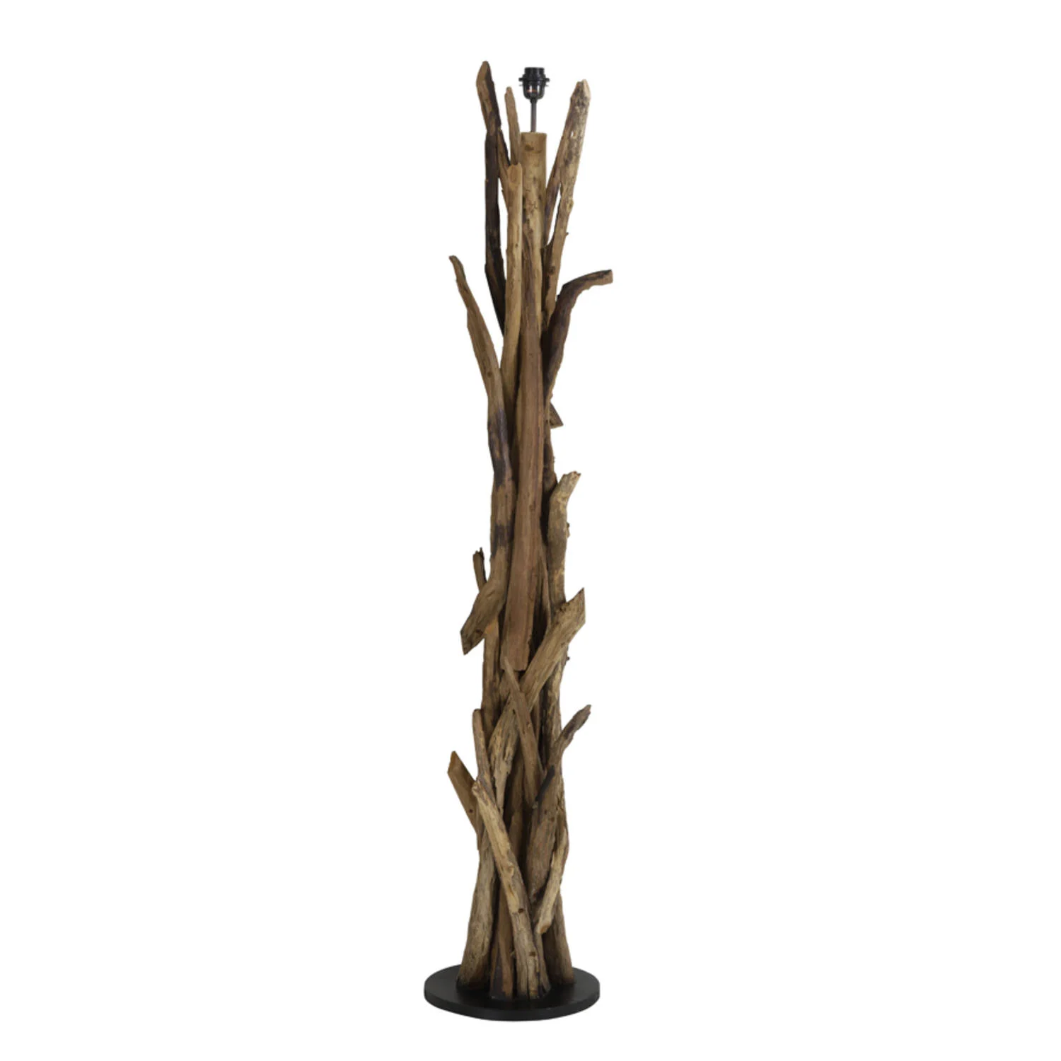Lámpara de suelo de madera diseño natural Light & Living Vidin