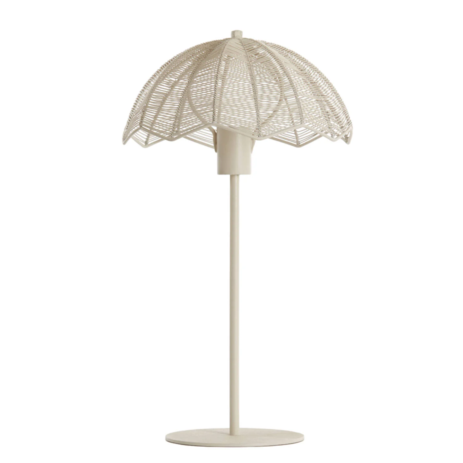 Lámpara de mesa beige de ratán Light & Living Espelo