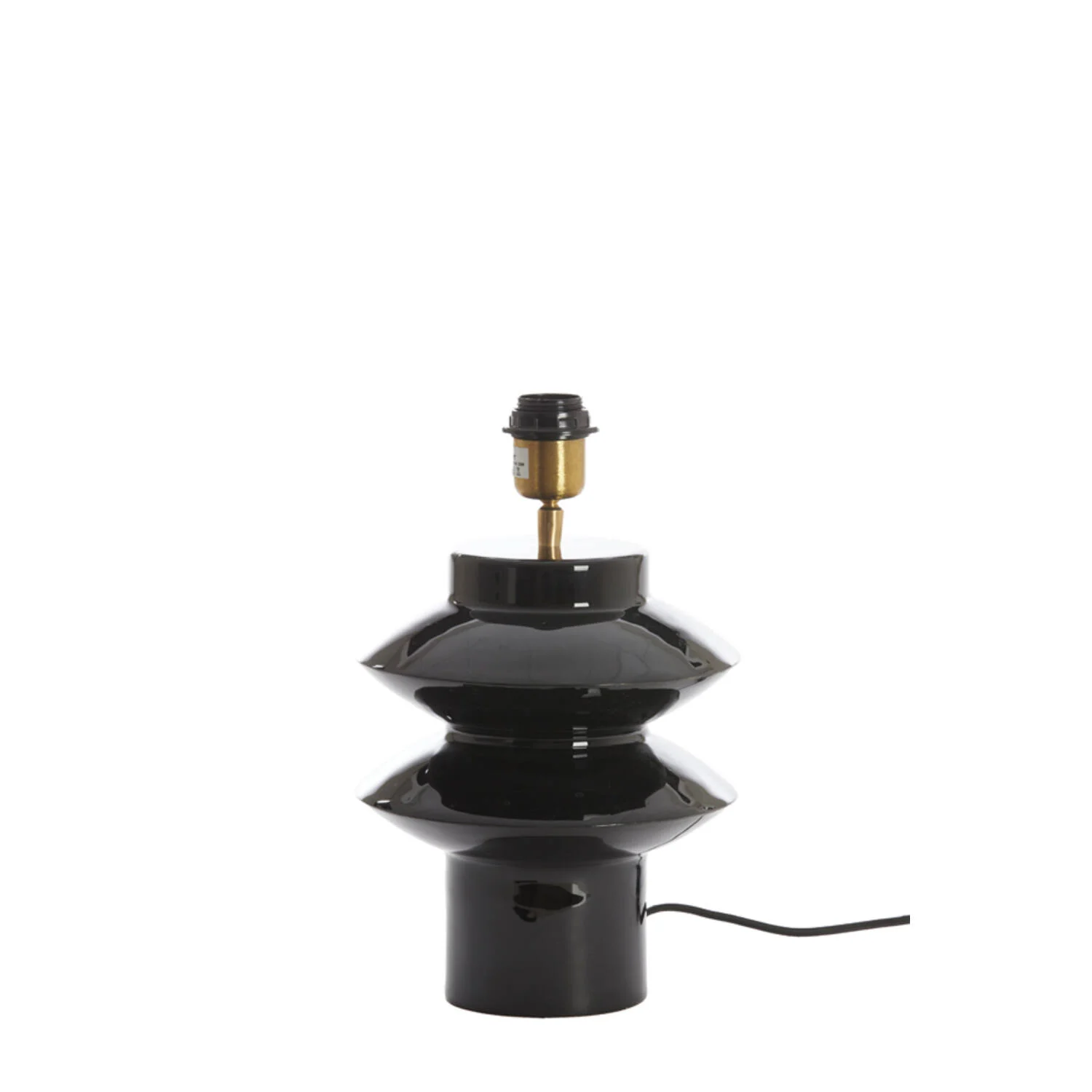Base de lámpara negra brillante diseño Light & Living Petch