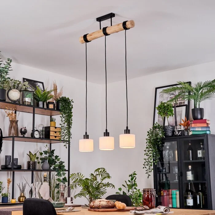 Bassagoda Lámparas suspendidas, Lámparas colgantes Crudo, Negro, 3 luces