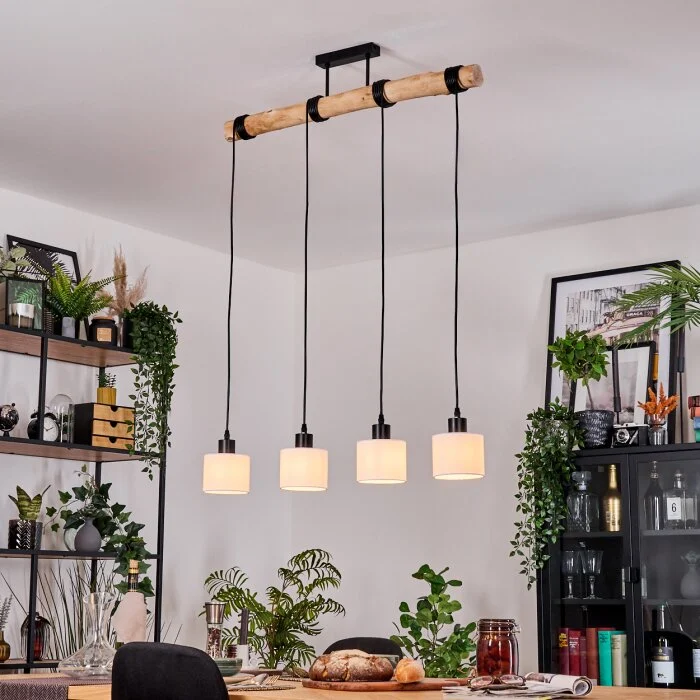 Bassagoda Lámparas suspendidas, Lámparas colgantes Crudo, Negro, 4 luces