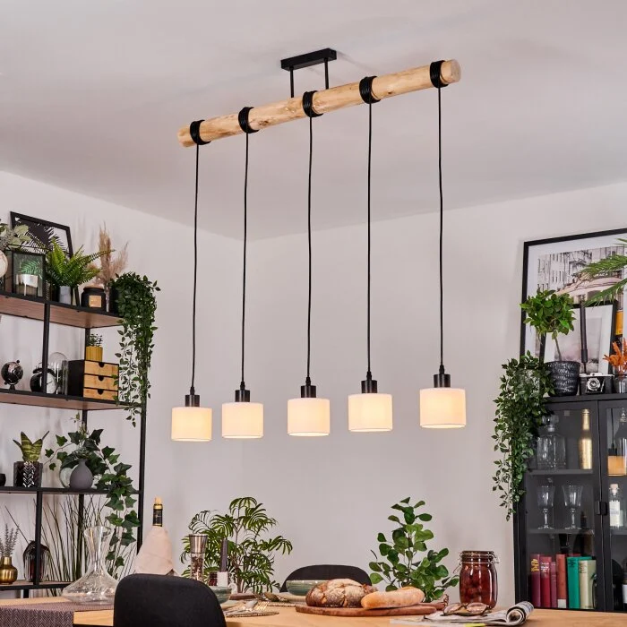Bassagoda Lámparas suspendidas, Lámparas colgantes Crudo, Negro, 5 luces