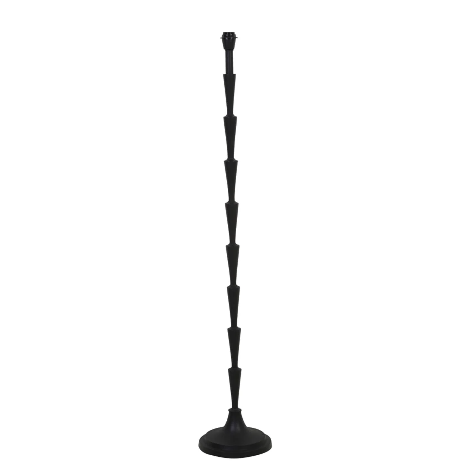 Base de lámpara moderna negra estriada Light & Living Butia