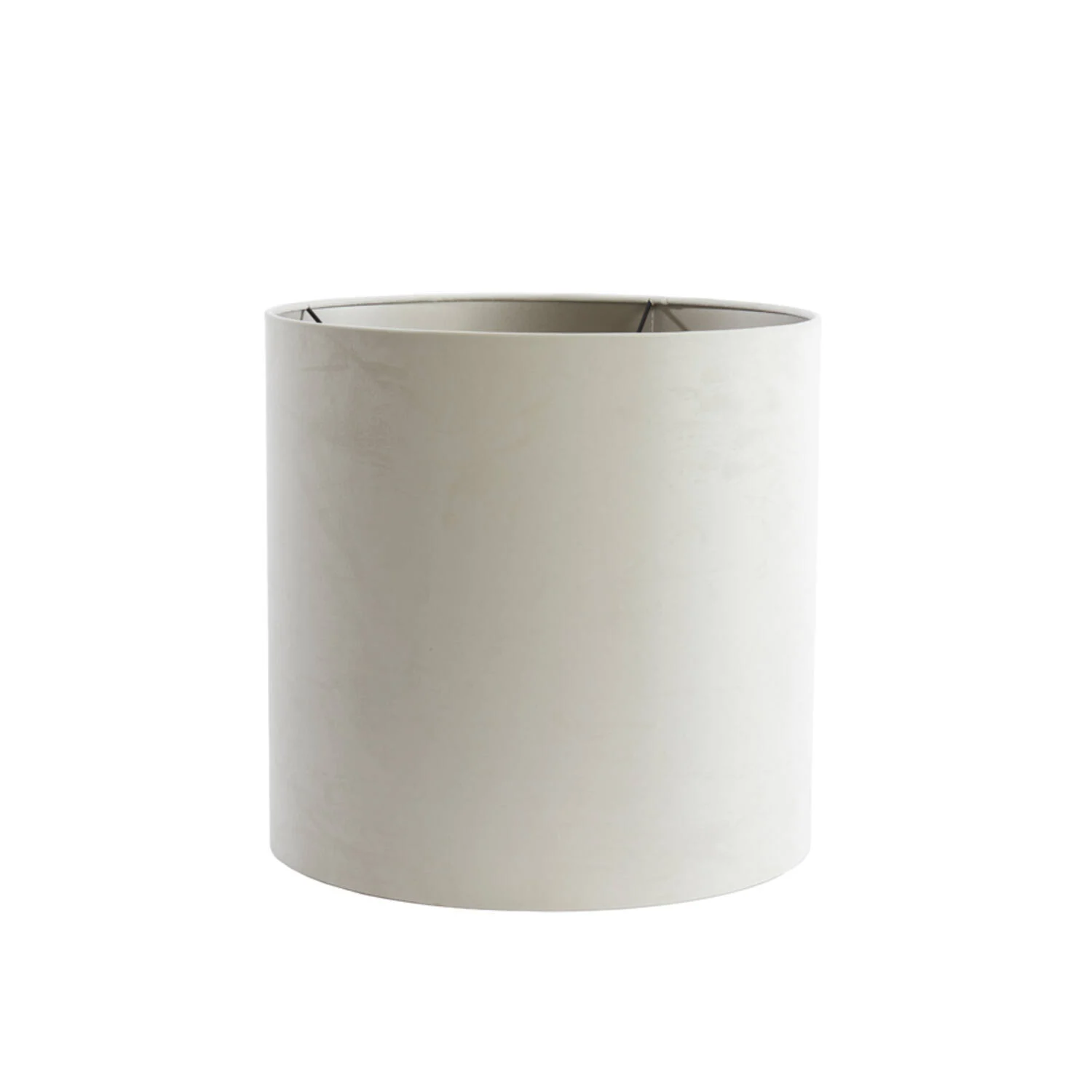 Pantalla de lámpara beige cilindro Light & Living Velours