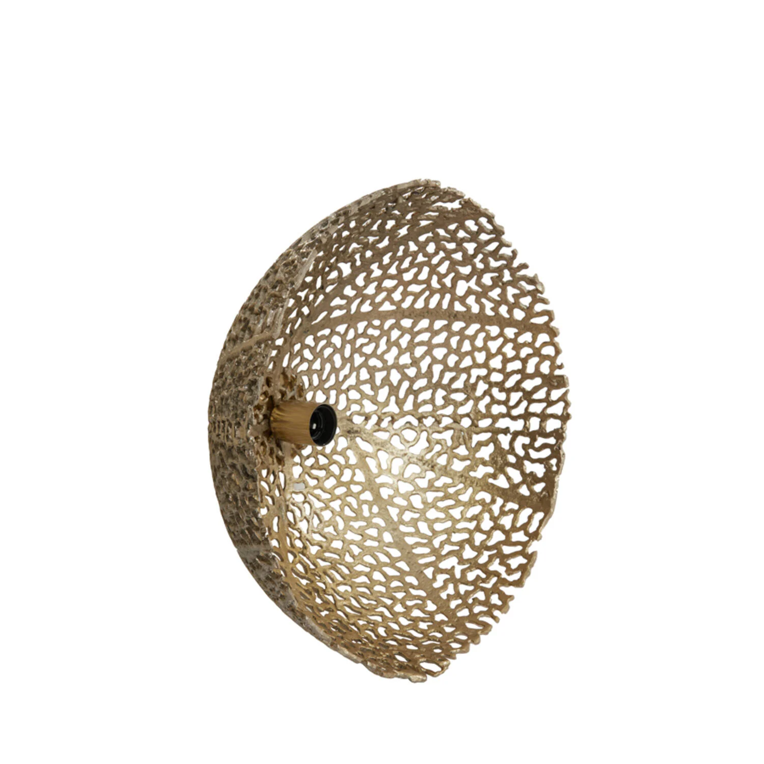 Pantalla perforada en tono dorado Light & Living Sinula
