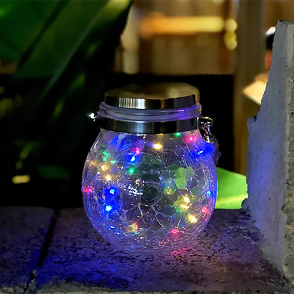 Farolillo Bola Solar LED RGB Multicolor de Cristal Vintage / Navidad