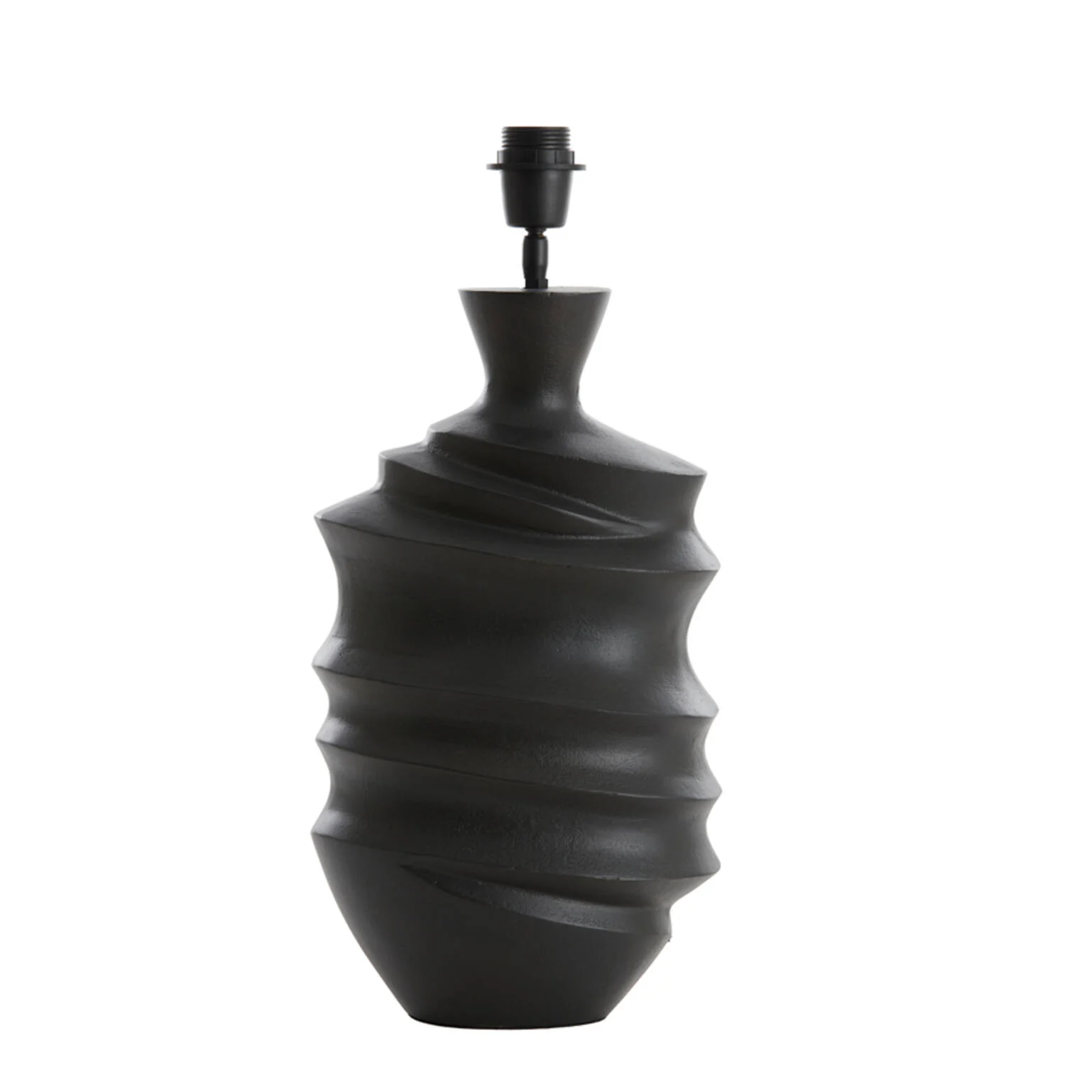 Base de lámpara negra con relieve Light & Living Sharon