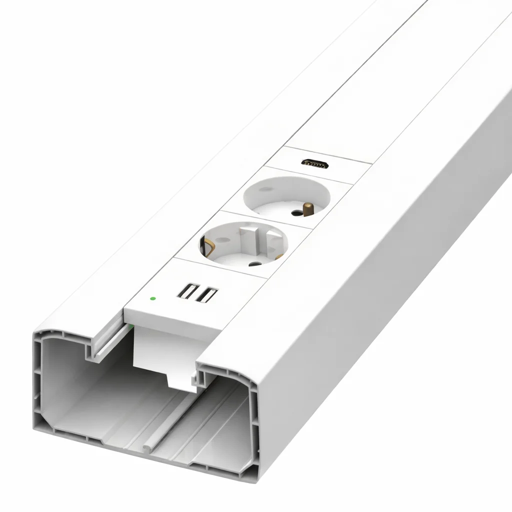 Canaleta Eléctrica con Tapa para Enchufes 100x54mm (2 Metros)