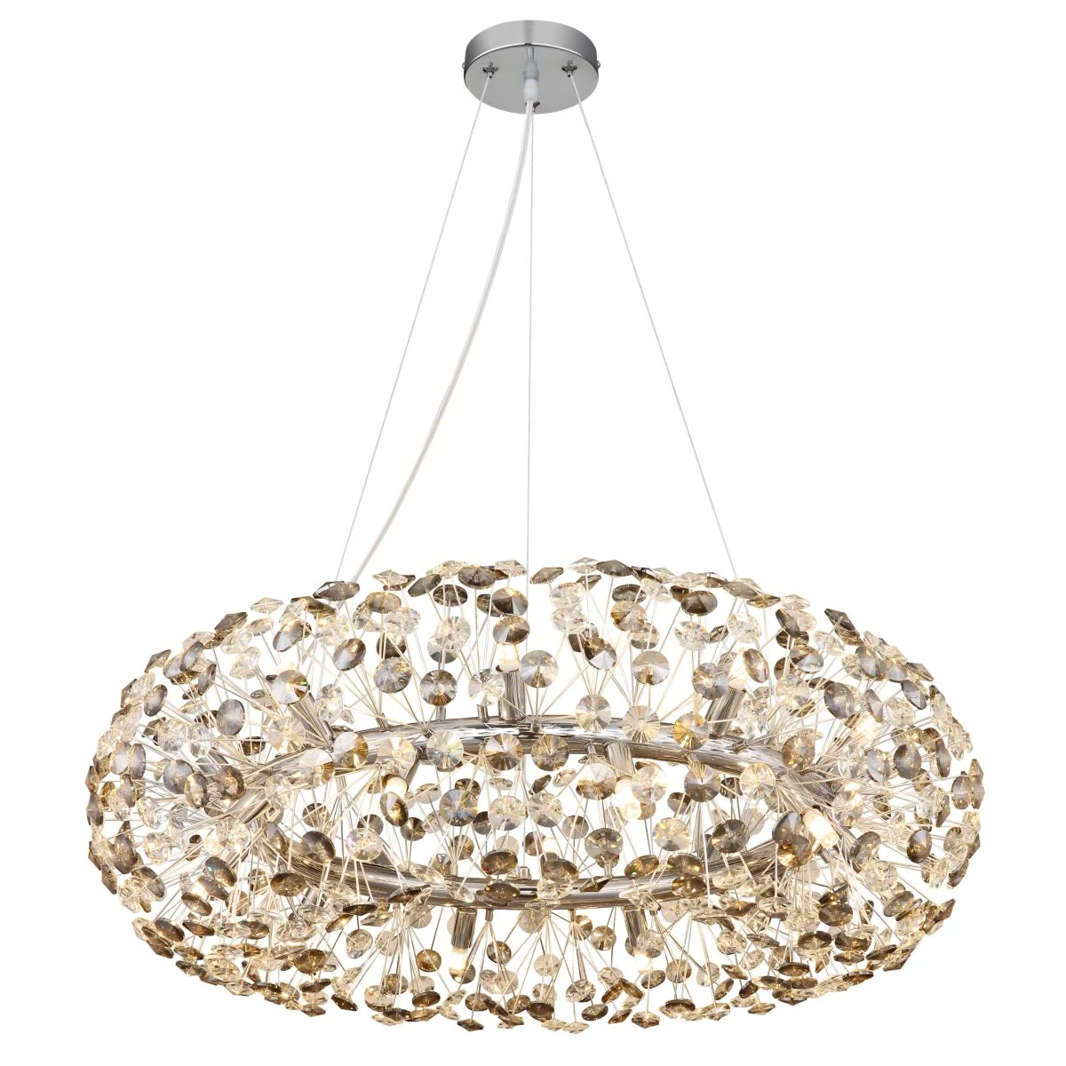 Candelabro de cromo con cristales Katrina