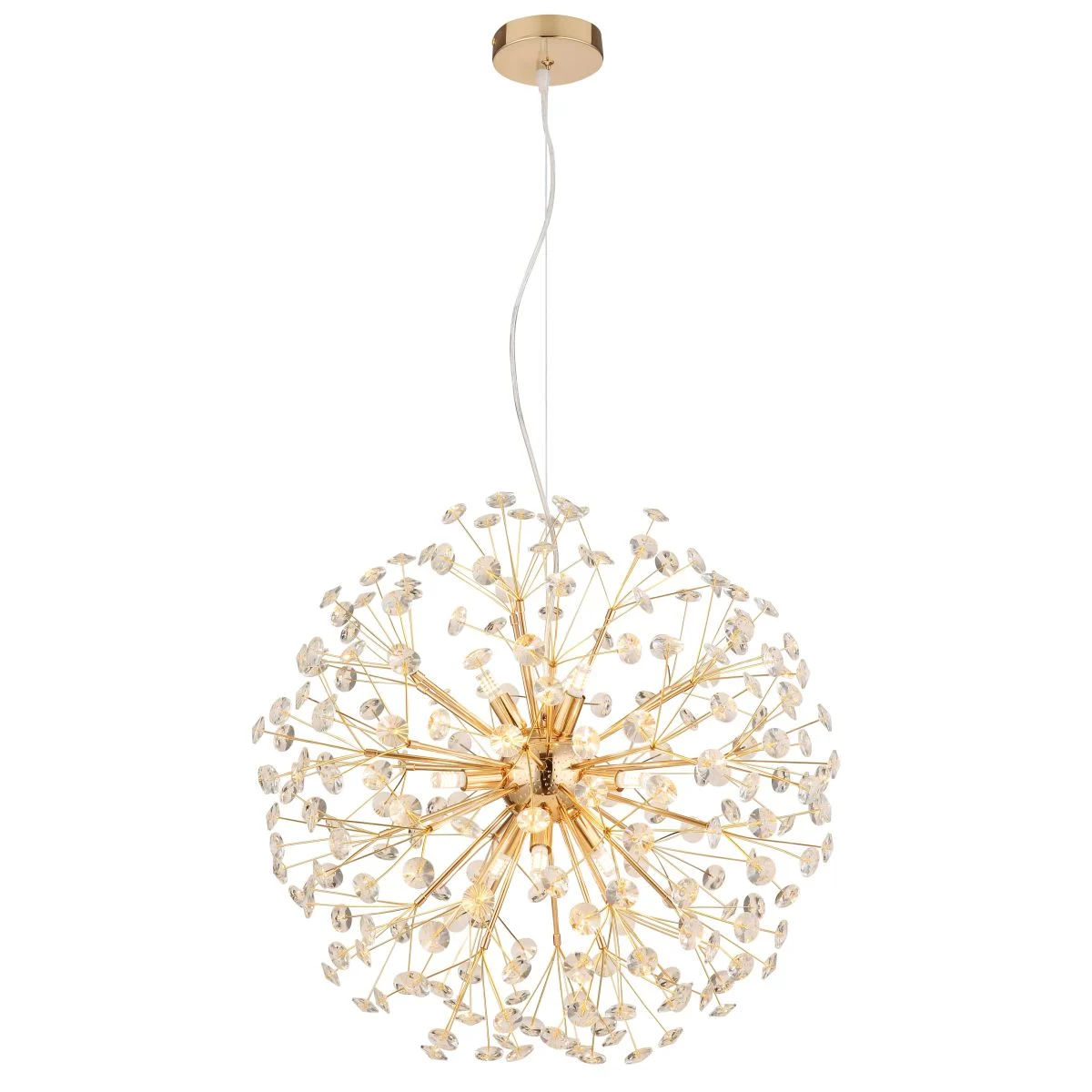 Candelabro dorado con cristales brillantes Katrina